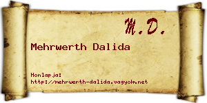 Mehrwerth Dalida névjegykártya